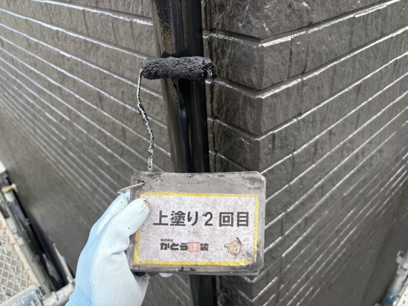 上塗り２回目の様子です。