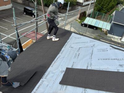 【菊陽町Y様邸】超軽量な屋根材セネターを使用し、屋根カバー工法にて施工しました