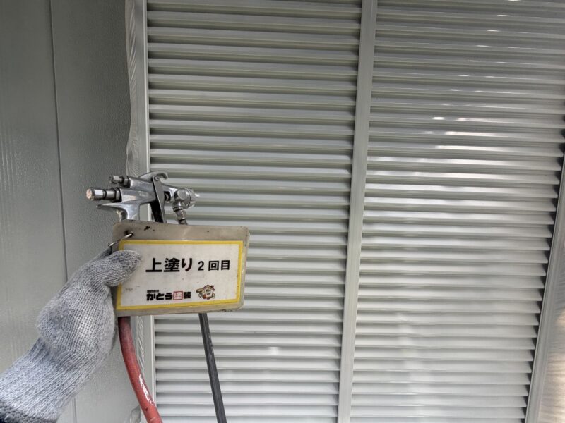 上塗り2回目の様子です。