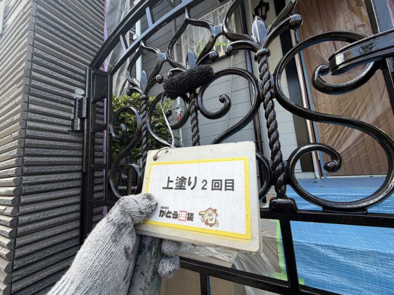 上塗り2回目の様子です。