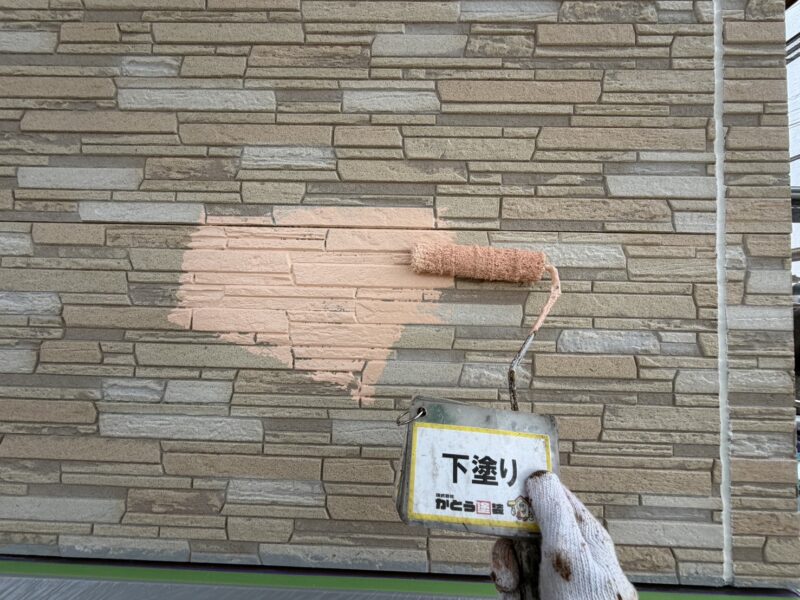 下塗りの様子です。
