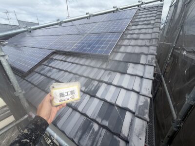 【菊陽町Y様邸】築22年の2階建て住宅の外装工事開始しました