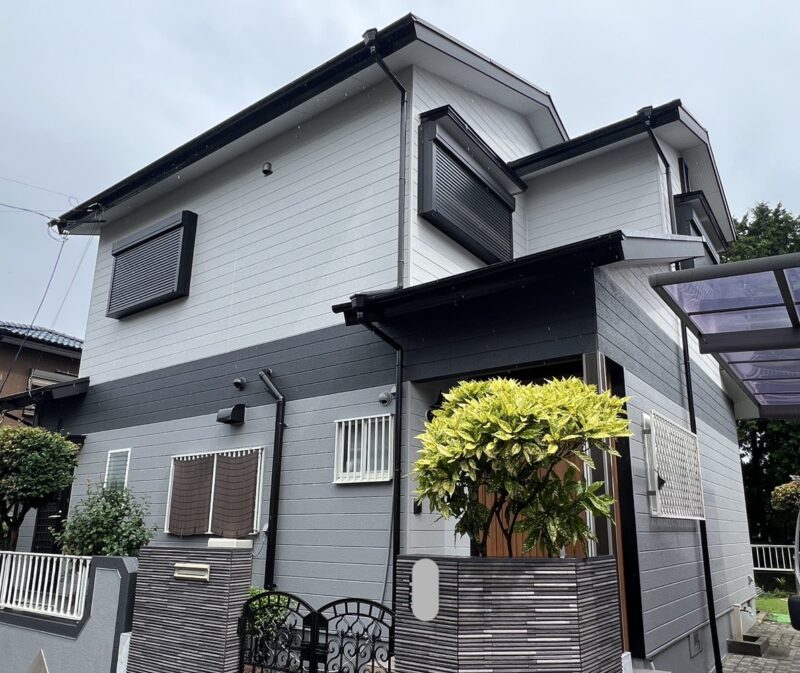 【大津町Y様邸】透明感と清潔感のあるパールグレーで上品な外観に仕上がりました