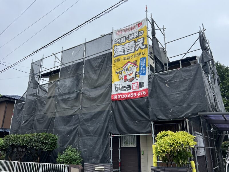 足場仮設の様子です。