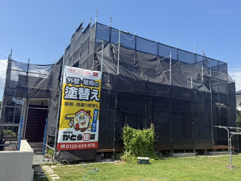 足場仮設の様子です。