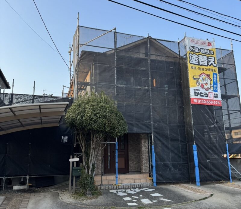 足場仮設の様子です。